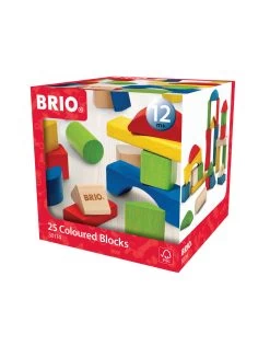 Brio 30114 Gekleurde Blokken 25 Stuks
