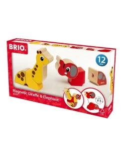 Brio 30284 Magnetische Giraf En Olifant - Magnetic Giraffe And Elephant