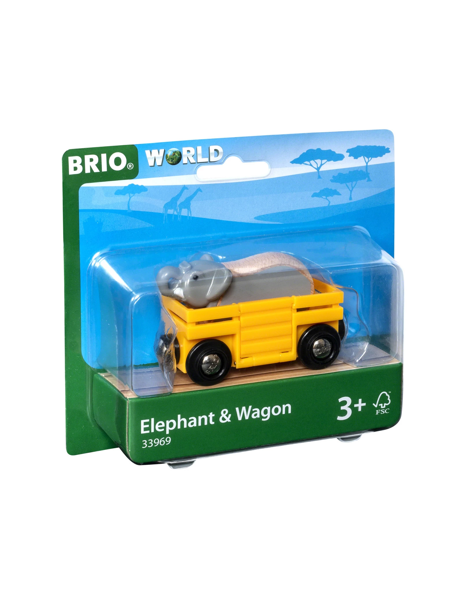 Brio World 33969 Wagon Met Olifant - Elephant & Wagon