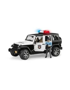 Bruder 02526 Jeep Wrangler Unlimited Rubicon Politieauto Met Agent (1:16) + Licht- En Geluidsmodule