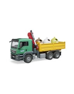 Bruder 03753 MAN TGS Kraanwagen Met Glascontainers (1:16)
