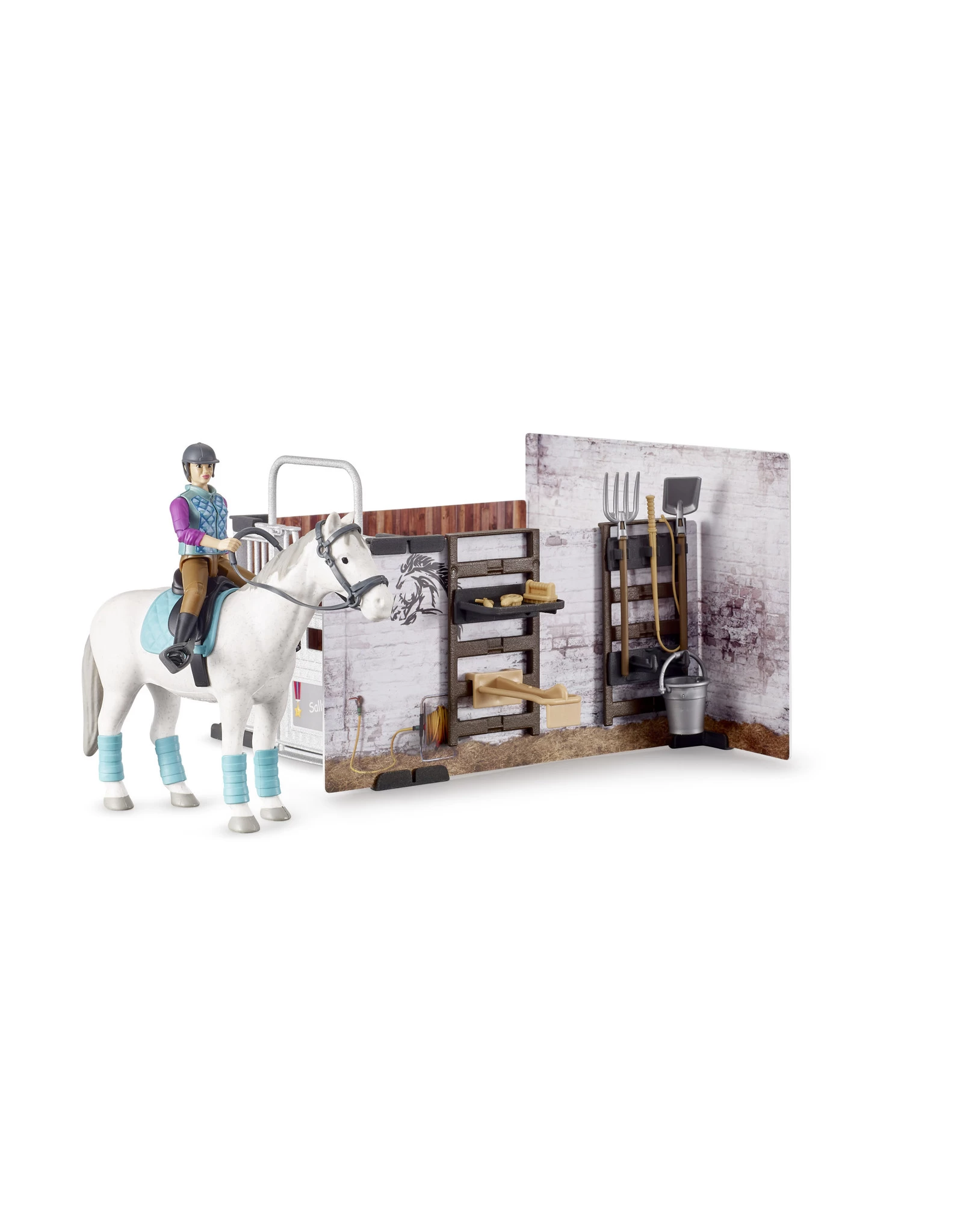 Bruder Bworld 62506 Paardenstal Met Paard, Ruiter En Accessoires - Afbeelding 2