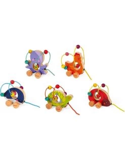 Janod Trekfiguren Kralenframe Assorti (Prijs/Stuk)