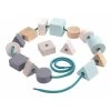 Plan Toys Geo Lacing Beads - Rijgkralen Pastel
