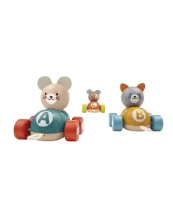 Plan Toys Houten Trekfiguur Dierentrein - Animal Train
