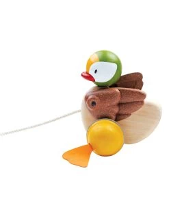 Plan Toys Pull-Along Duck - Houten Trekfiguur Eend
