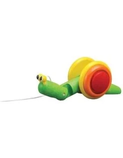 Plan Toys Pull-Along Snail - Houten Trekfiguur Slak