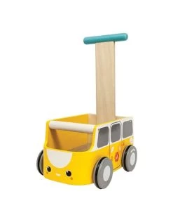 Plan Toys Van Walker Yellow - Loopwagen Bus Geel