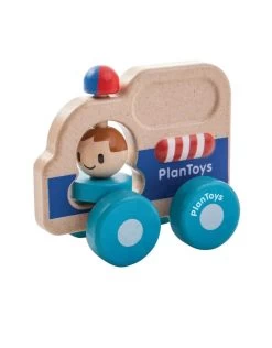Plan Toys Wooden Rescue Car - Houten Politiewagen