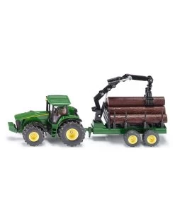 Siku Farmer 1954 Tractor Met Boomstamaanhangwagen (1:50)