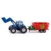Siku Farmer 1988 New Holland Met Frontlader En Strautmann Voermengwagen (1:50)