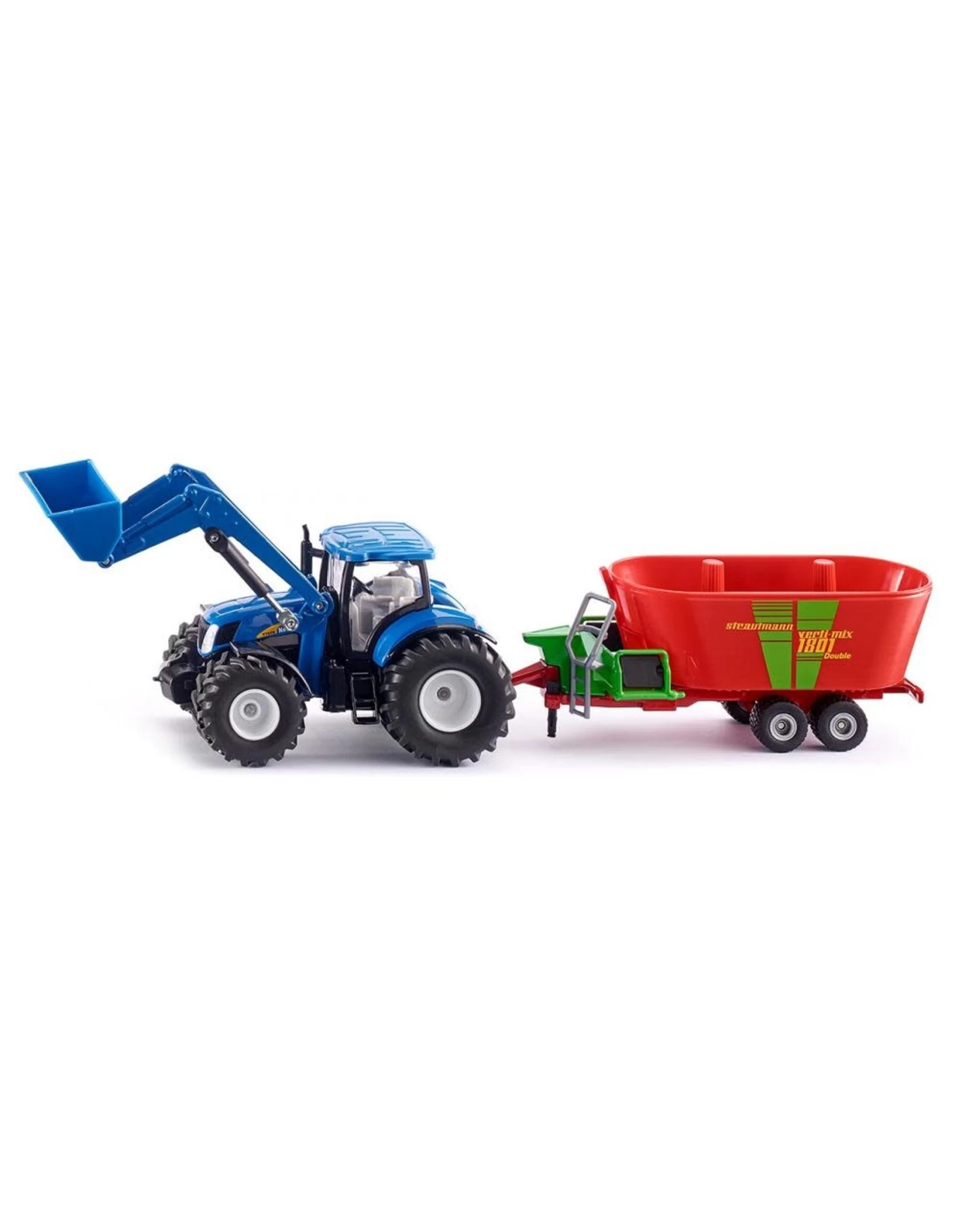 Siku Farmer 1988 New Holland Met Frontlader En Strautmann Voermengwagen (1:50)