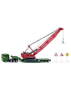 Siku Super 1834 Zwaar Transport Met Kabelgraafmachine En Begeleidend Voertuig (1:87)