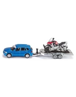 Siku Super 2547 Auto Met Aanhanger En Motor (1:55)