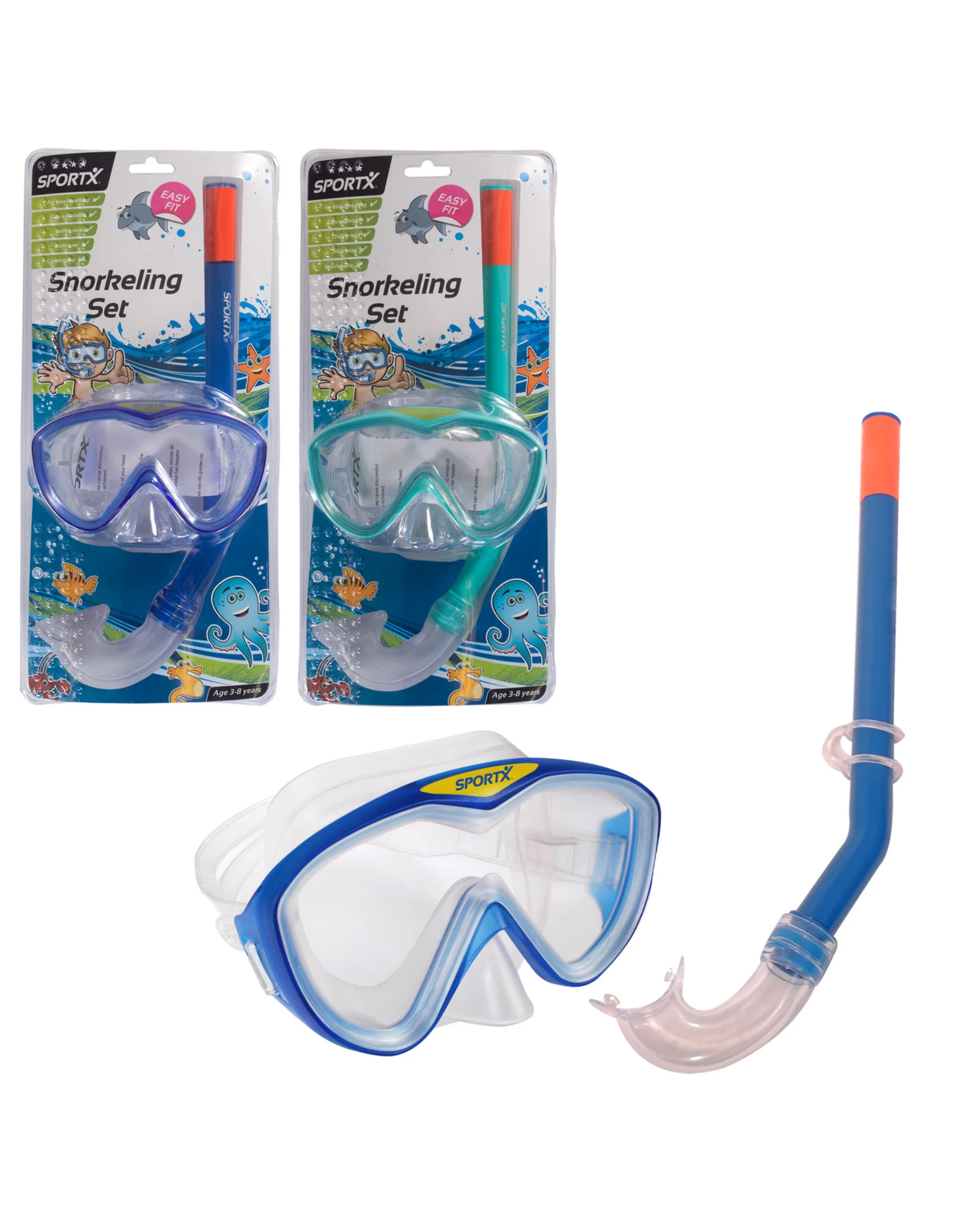 SportX Kids Snorkelset **** Sport Blauw Of Aqua