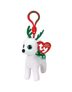 Ty Beanie Babies Clip Kerst Peppermint Het Witte Rendier