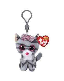 Ty Beanie Boo's Clip Kiki De Grijze Kat 7cm