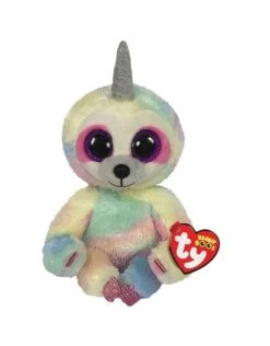 Ty Beanie Boo's Cooper Sloth De Multicolor Unicorn Luiaard 15cm