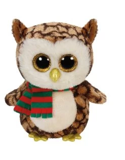 Ty Beanie Boo's Kerst Wise De Bruine Uil 15cm