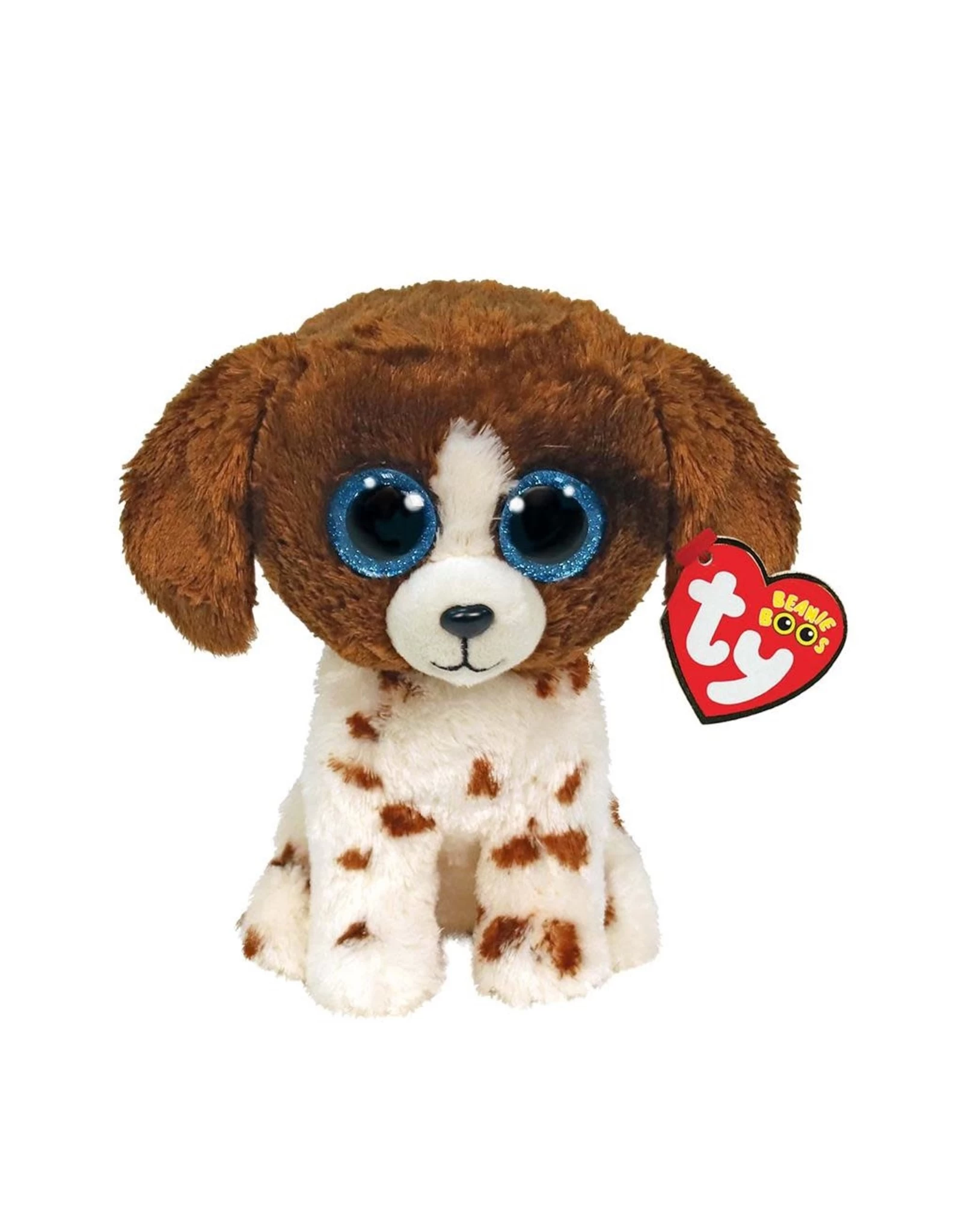Ty Beanie Boo's Muddles De Bruin/Witte Hond 15cm