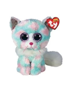 Ty Beanie Buddy Opal De Groen/Roze Kat 24cm