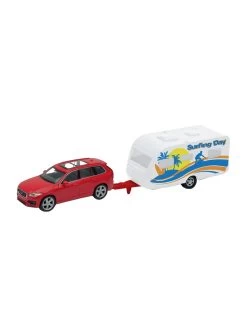 Welly Volvo XC90 (rood)+ Caravan